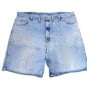 Wrangler Blue Mens Relaxed Fit Denim Shorts 44 Originals 606T3AS Light Wash